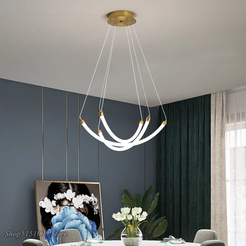 lustre nordique design led en acrylique et métal réglable