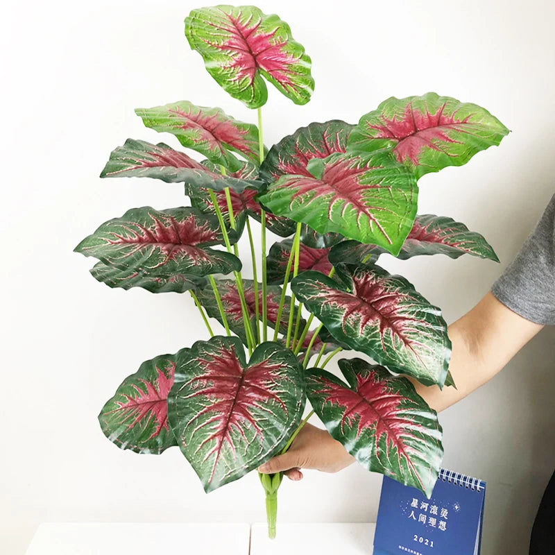 feuilles tropicales monstera palmier artificiel pour décoration intérieure