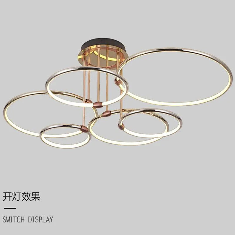 lustre circulaire moderne et luxueux pour éclairage intérieur