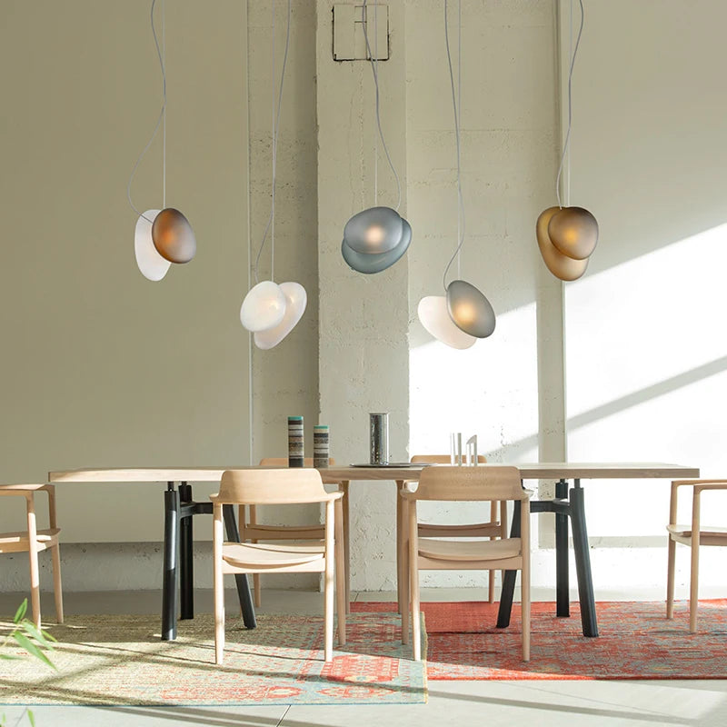 suspension en verre style nordique pour restaurant minimaliste