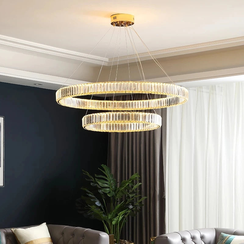 lustre moderne en cristal design haut de gamme élégant et raffiné