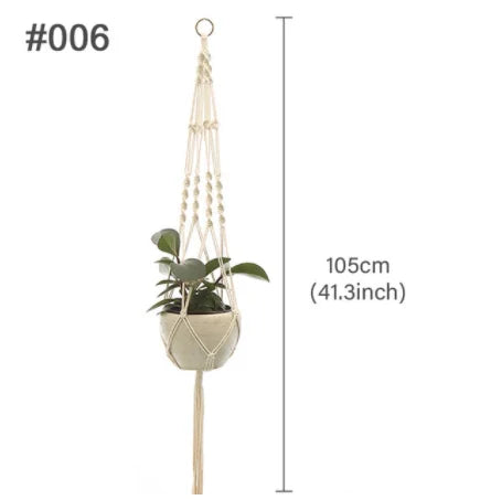 suspension en macramé pour pots de fleurs décoratifs