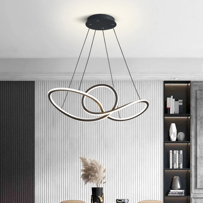 lustre led en aluminium style nordique post-moderne créatif