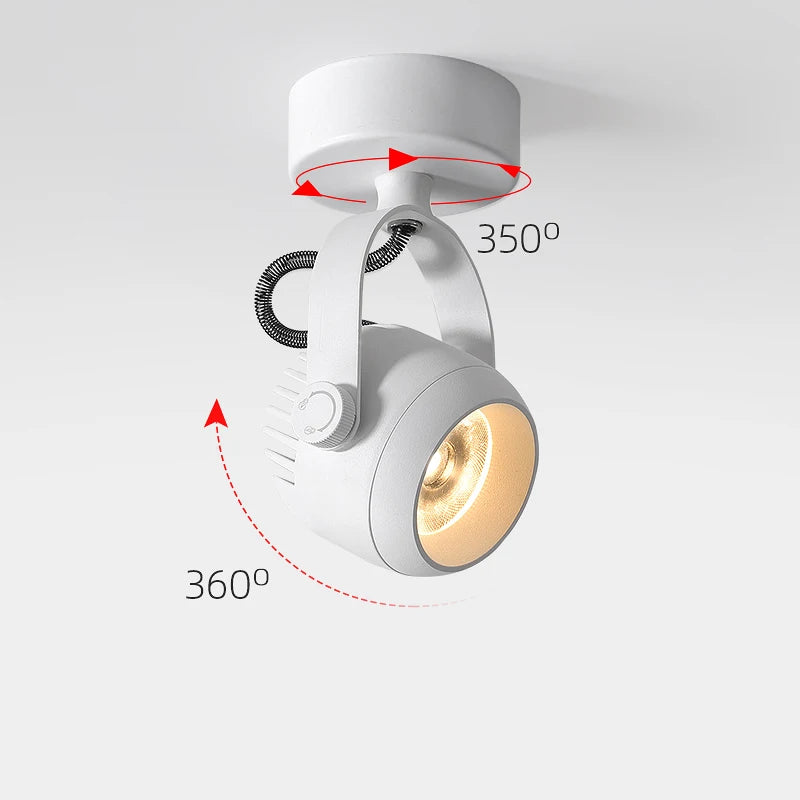 projecteur led rond carré surface montée angle réglable