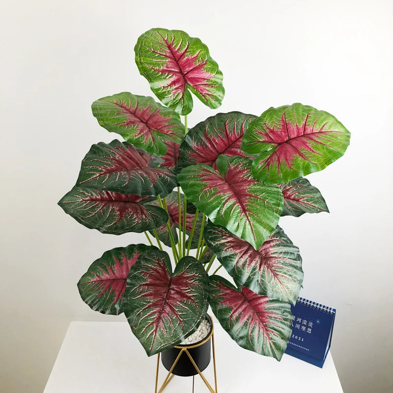 feuilles tropicales monstera palmier artificiel pour décoration intérieure