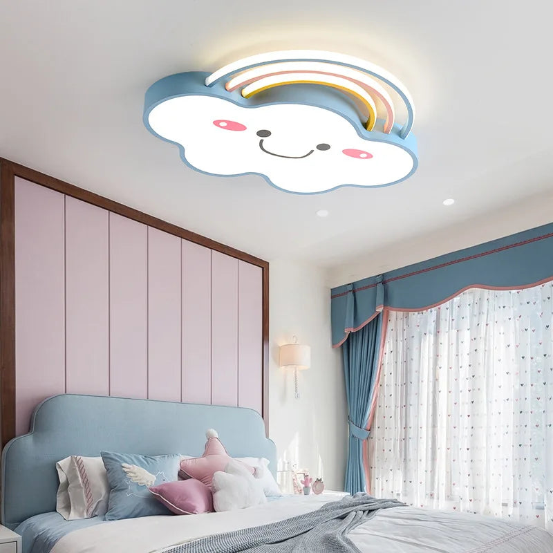 lustre nordique pour chambre d'enfants avec lumières led