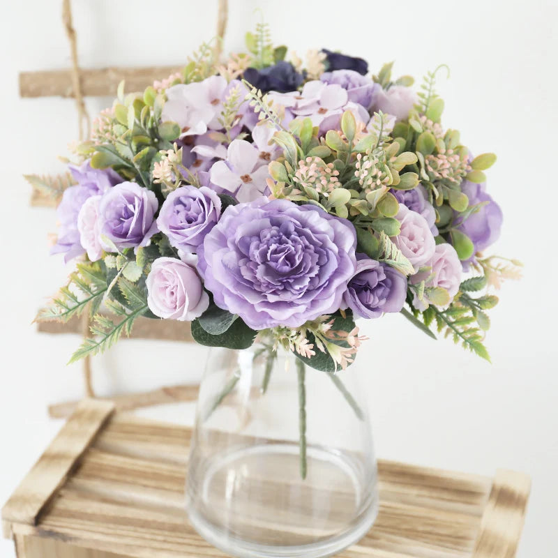 bouquet de pivoines artificielles pour mariage et décoration