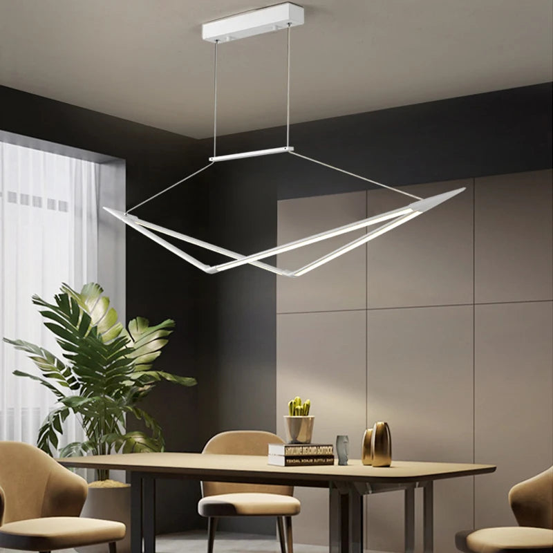 suspension led moderne dimmable pour un éclairage élégant