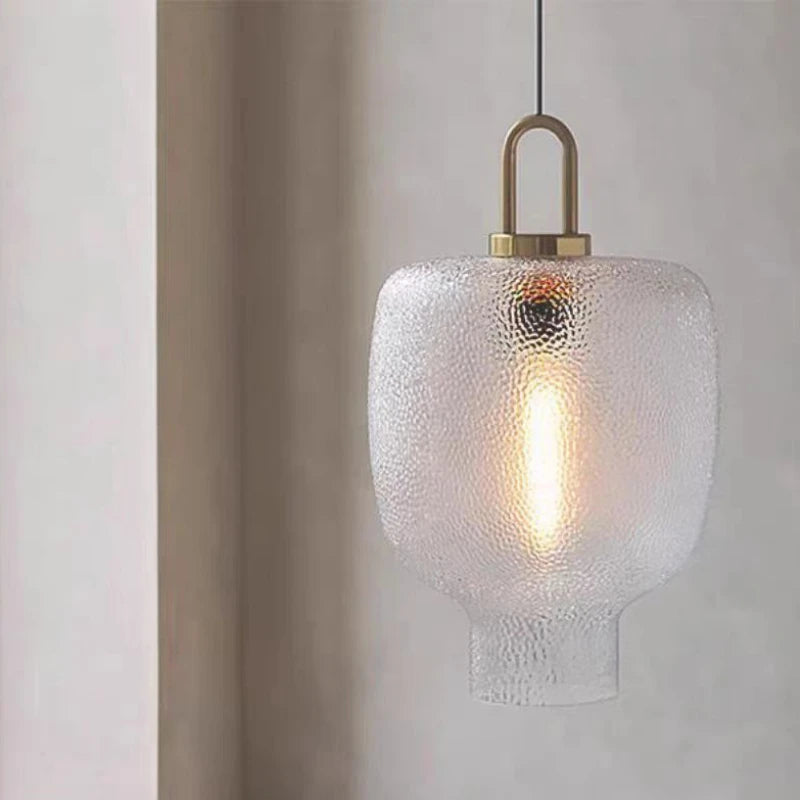 lustre en verre minimaliste au style luxueux et léger