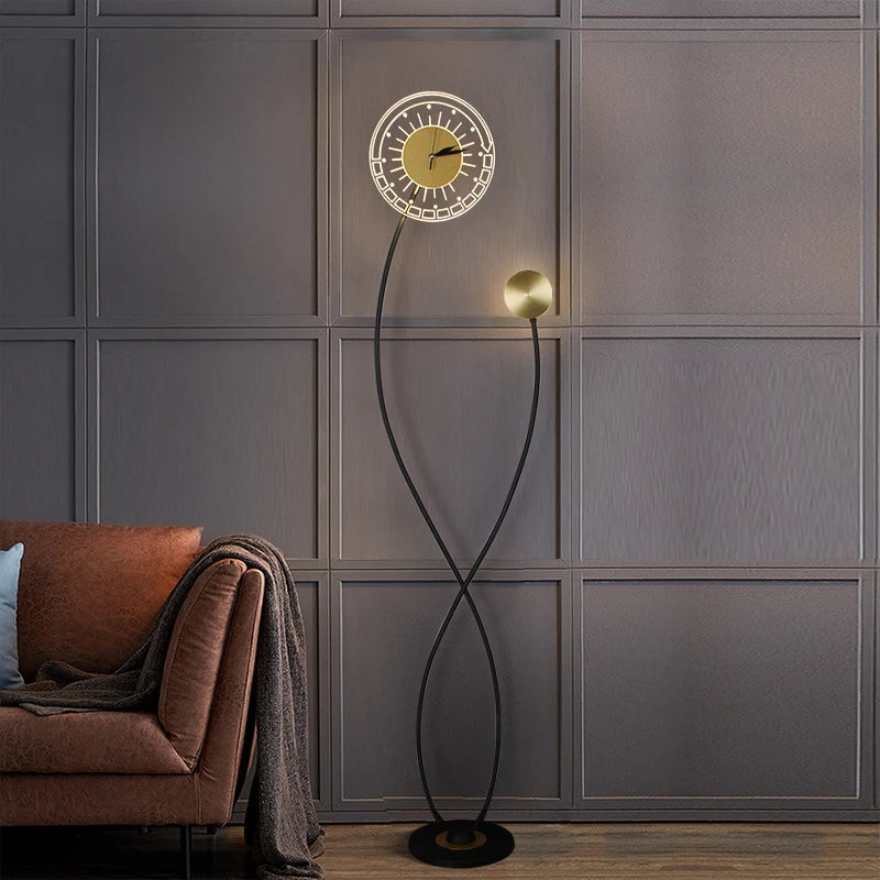 Lampadaires nordiques avec horloge LED