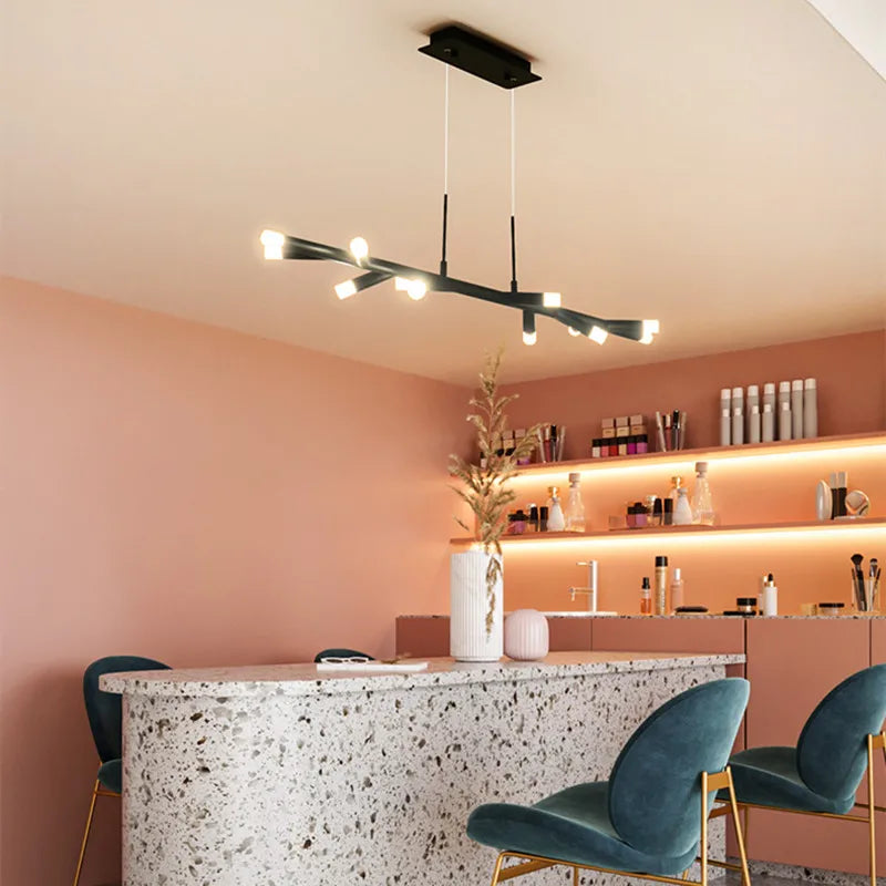 lustre moderne à LED pour décoration intérieure nordique