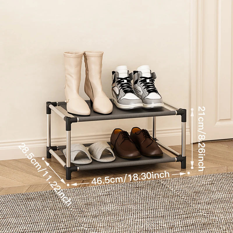 étagère à chaussures en métal tendance gain de place pratique