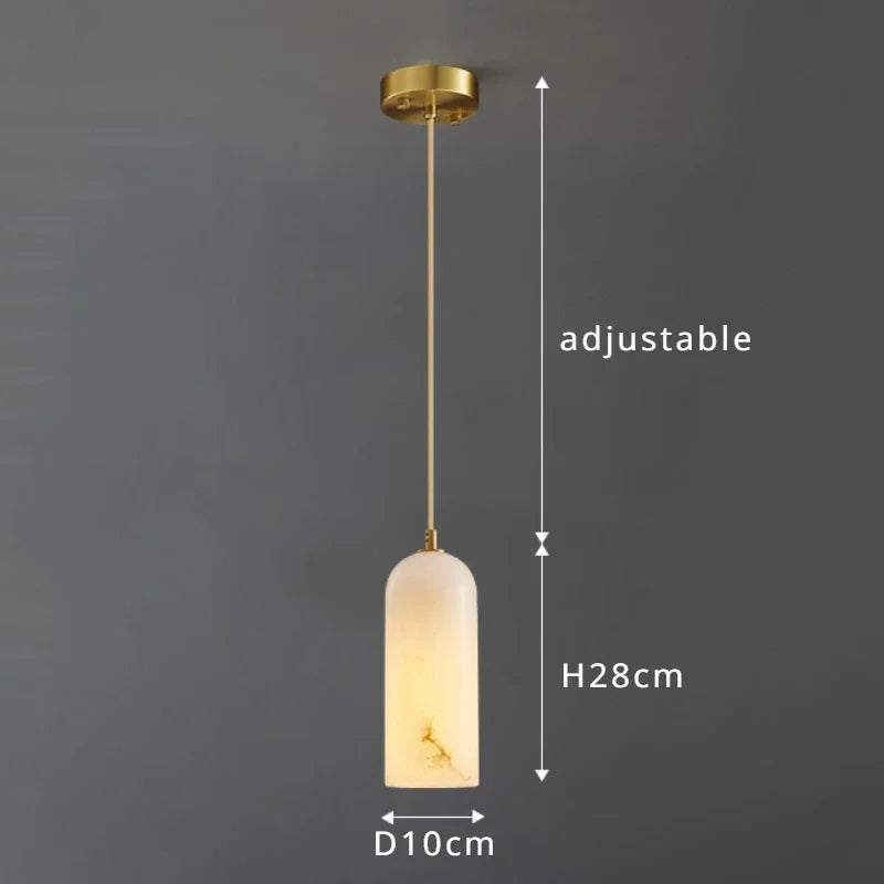 lustre nordique en marbre naturel design lumineux pour espace moderne