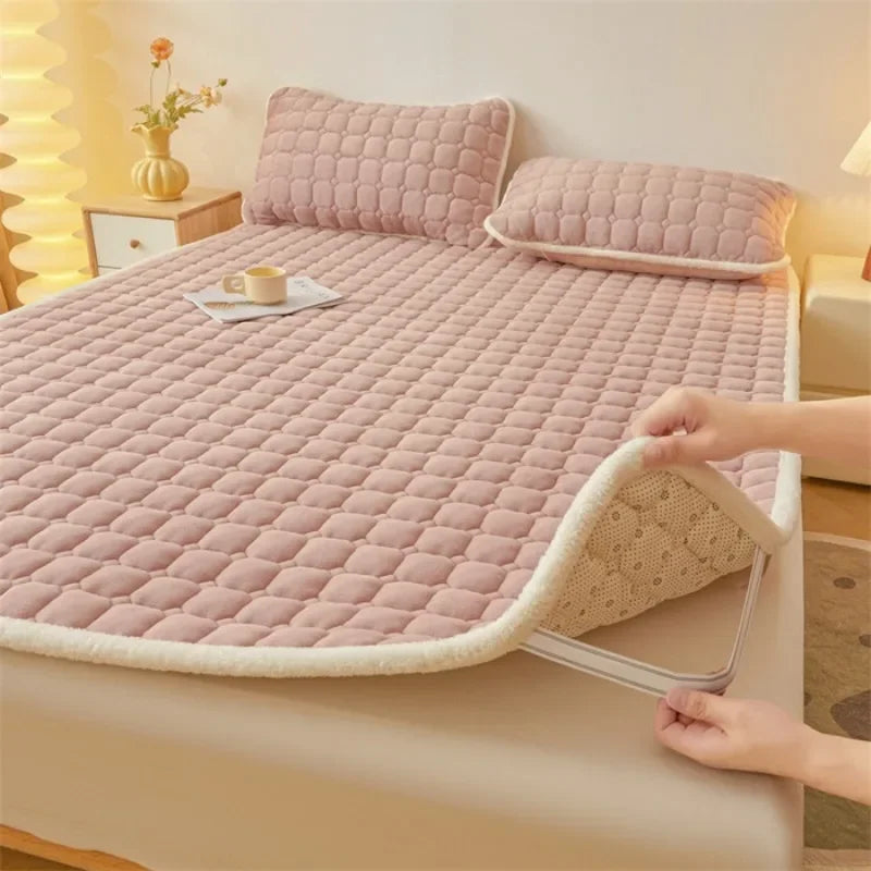 nouveau matelas en polaire chaude pour hiver étudiants couette épaisse