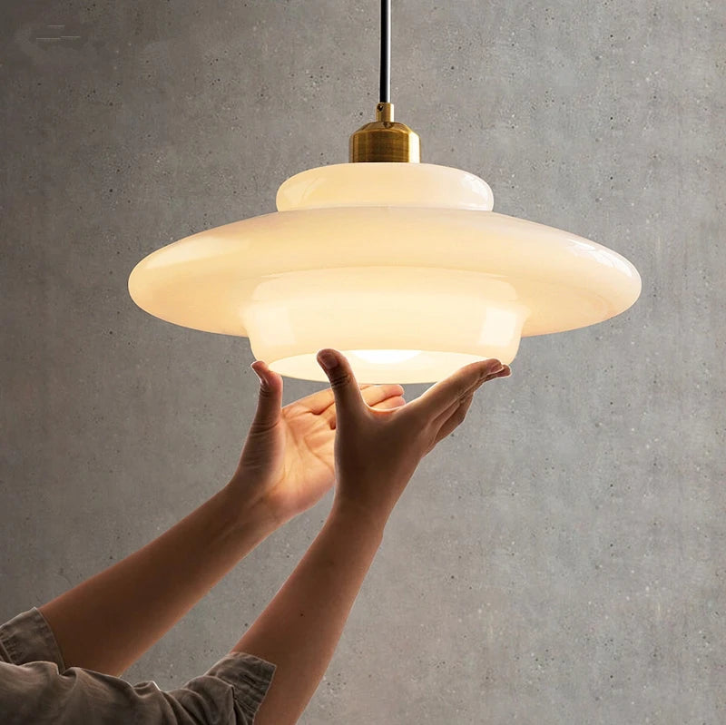 lampe led suspendue moderne en verre pour décoration maison