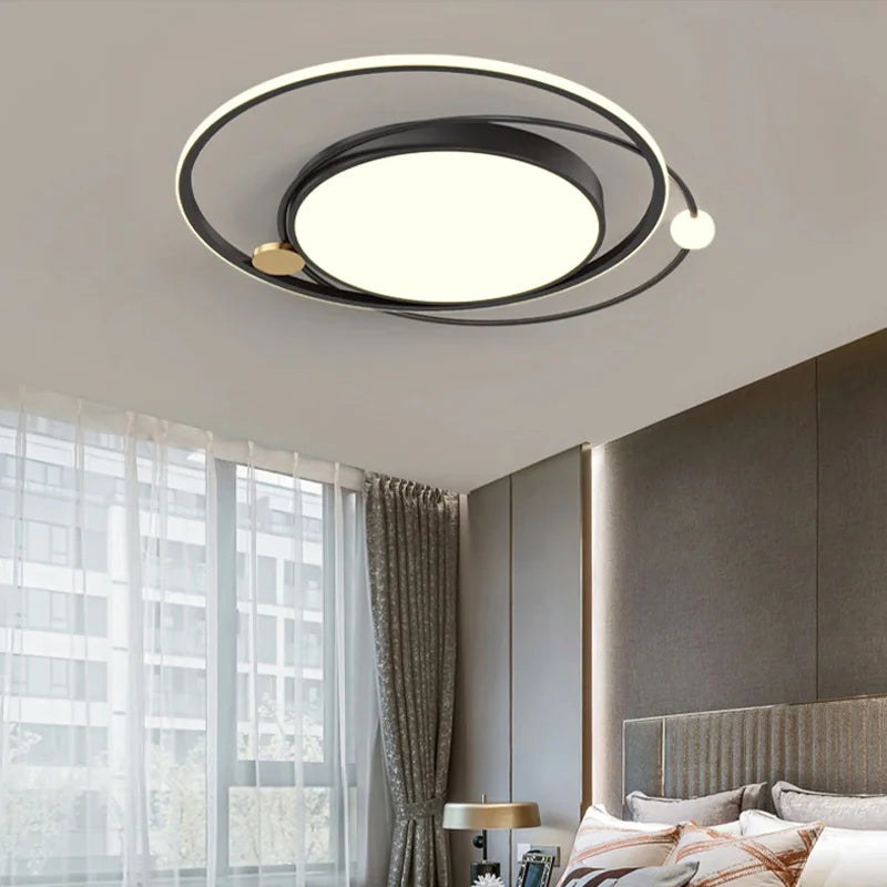 plafonnier led rond design moderne avec télécommande décoratif