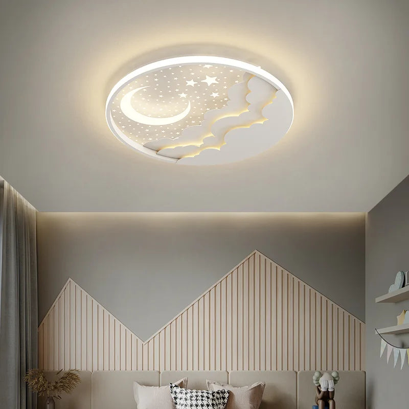 plafonnier led moderne étoile lune pour décoration et lecture