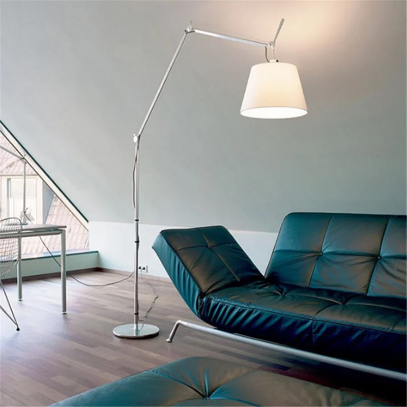 lampadaire nordique design bras pivotant minimaliste en métal pour intérieur