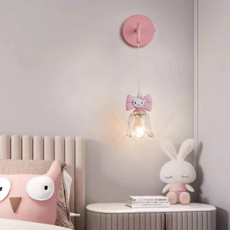 lampe de chevet chaton mignon pour chambre d'enfant décorative