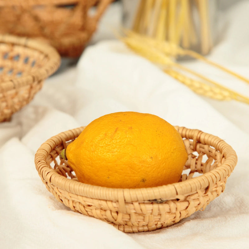 panier de rangement rotin naturel tissé à la main pour bonbons et collations