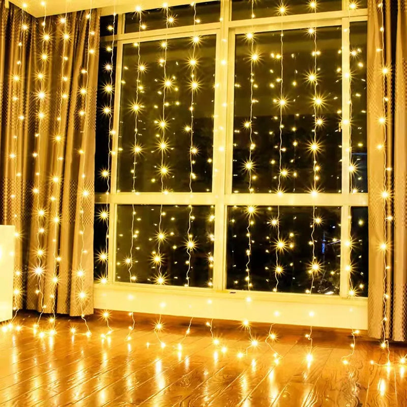 rideau lumineux led glaçons guirlande décorative pour fêtes et mariages