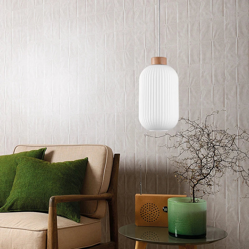 lampe led suspendue design nordique makaron pour décoration intérieure
