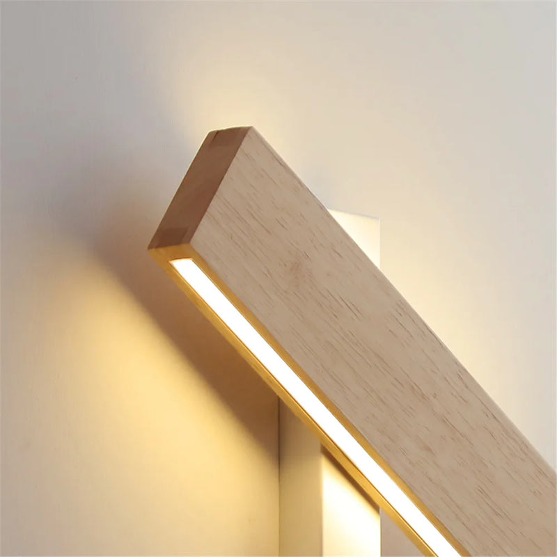 applique murale led moderne en bois décorative d'intérieur