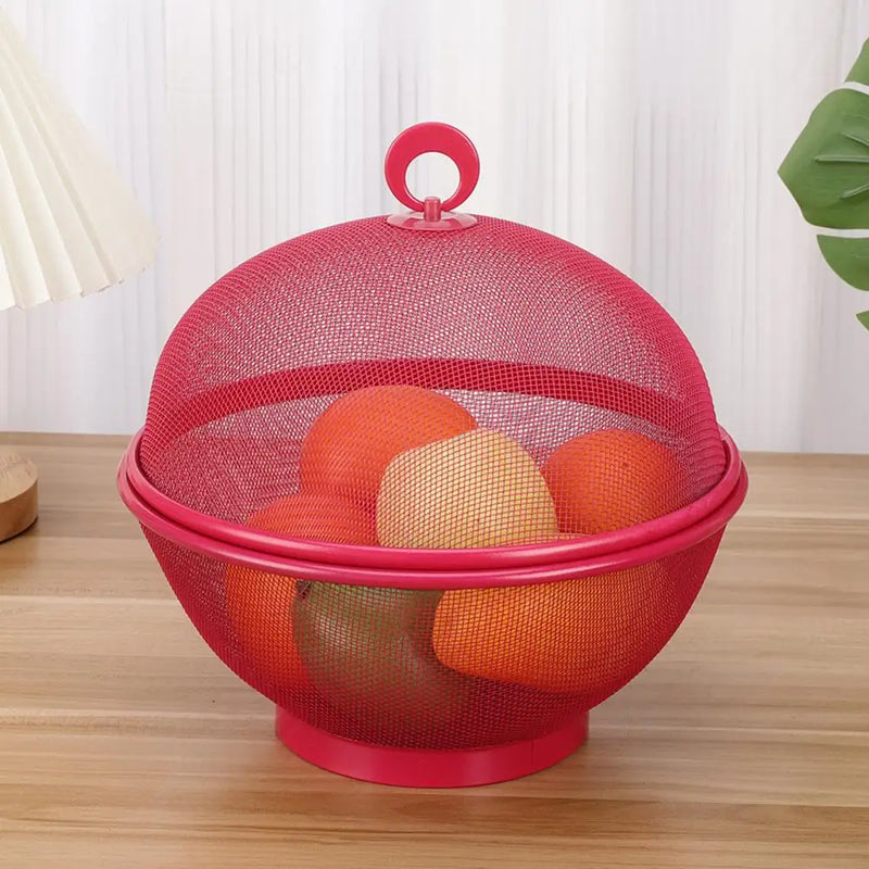 panier à fruits en maille avec couvercle anti mouches en inox