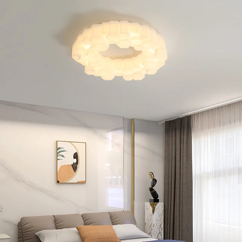 plafonnier led en forme de nuage design nordique minimaliste