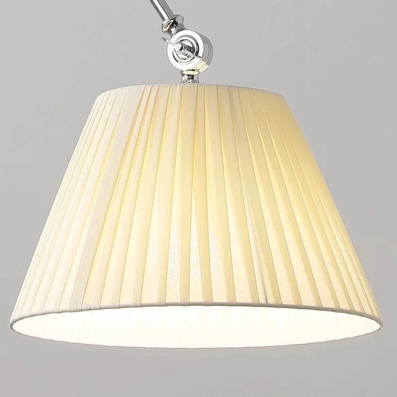 lustre pliable en tissu et bois massif design nordique minimaliste