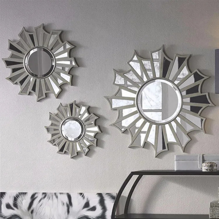 lot de 3 miroirs décoratifs en forme de tournesol