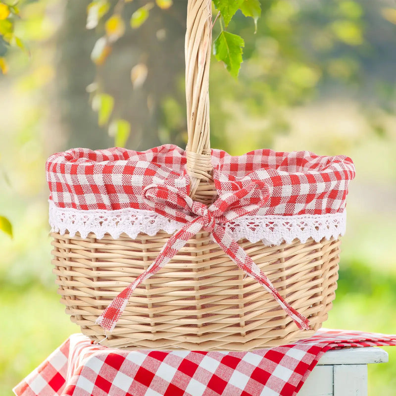 panier zerodeko petit chaperon rouge en osier pour le rangement et pique-nique