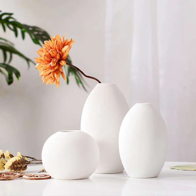 vase en céramique moderne pour fleurs séchées décoration artisanale