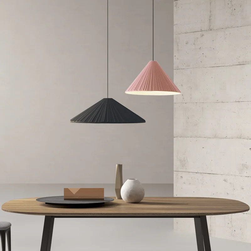 lustre led moderne en forme de chapeau pour éclairage intérieur