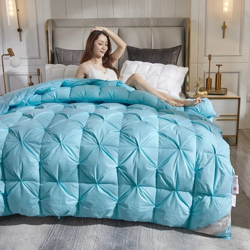 couette en duvet d'oie blanche pour un confort cinq étoiles