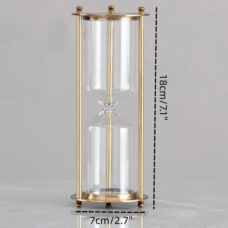 sablier en verre avec piliers décoration de bureau minuterie élégante
