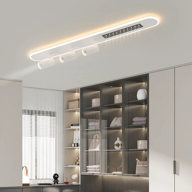 A New Type Of Nordic Long Strip Household LED Chandelier, Used For Living Rooms, Bedrooms, Halls, Balconies, Spotlights, And