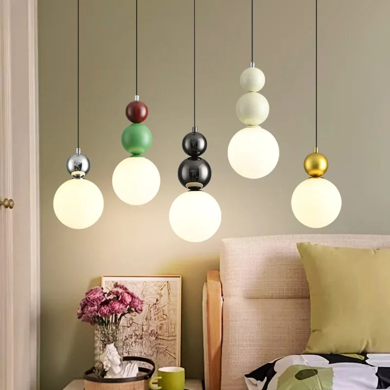 suspension LED design nordique minimaliste forme macaron