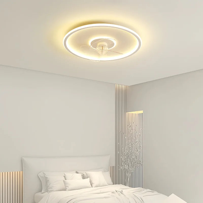 ventilateur de plafond intelligent avec télécommande et éclairage LED