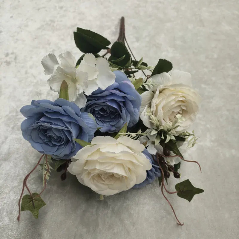 bouquet de roses en soie pour décoration de mariage et jardin