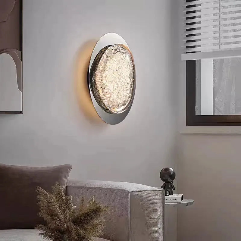 applique murale en cristal de luxe avec lumière led