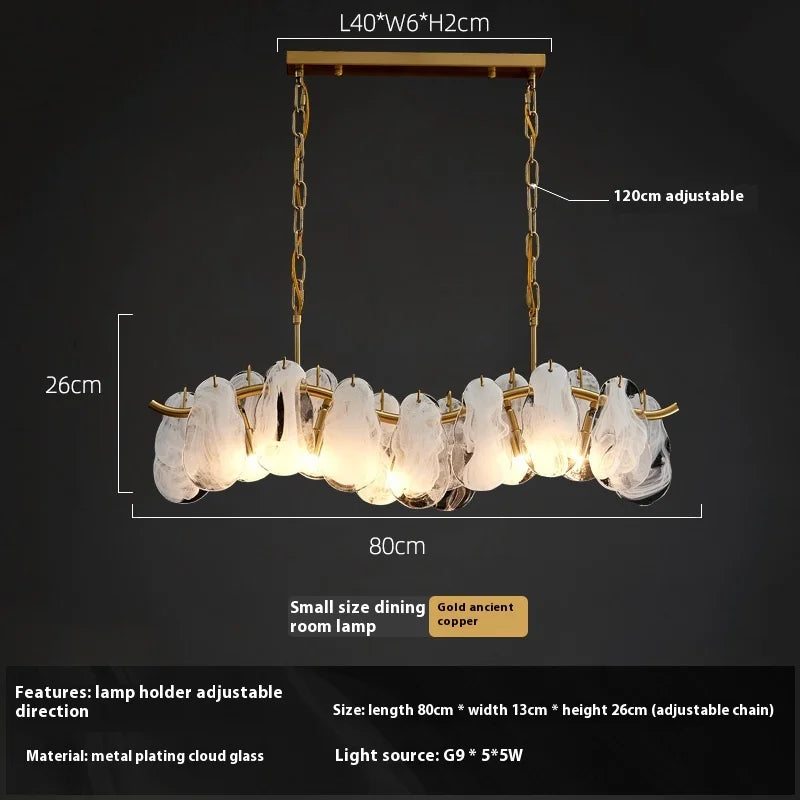 suspension en verre nuage design haut de gamme pour intérieur élégant