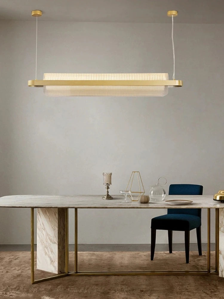 lustre minimaliste long pour restaurant café ou bureau créatif