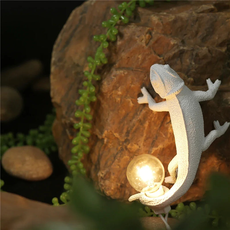 veilleuse lézard nordique lampe décorative moderne à LED