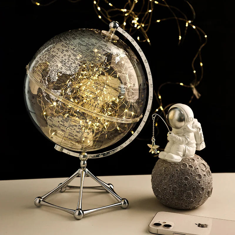 décoration globe terrestre lumineux pour apprentissage moderne éducatif