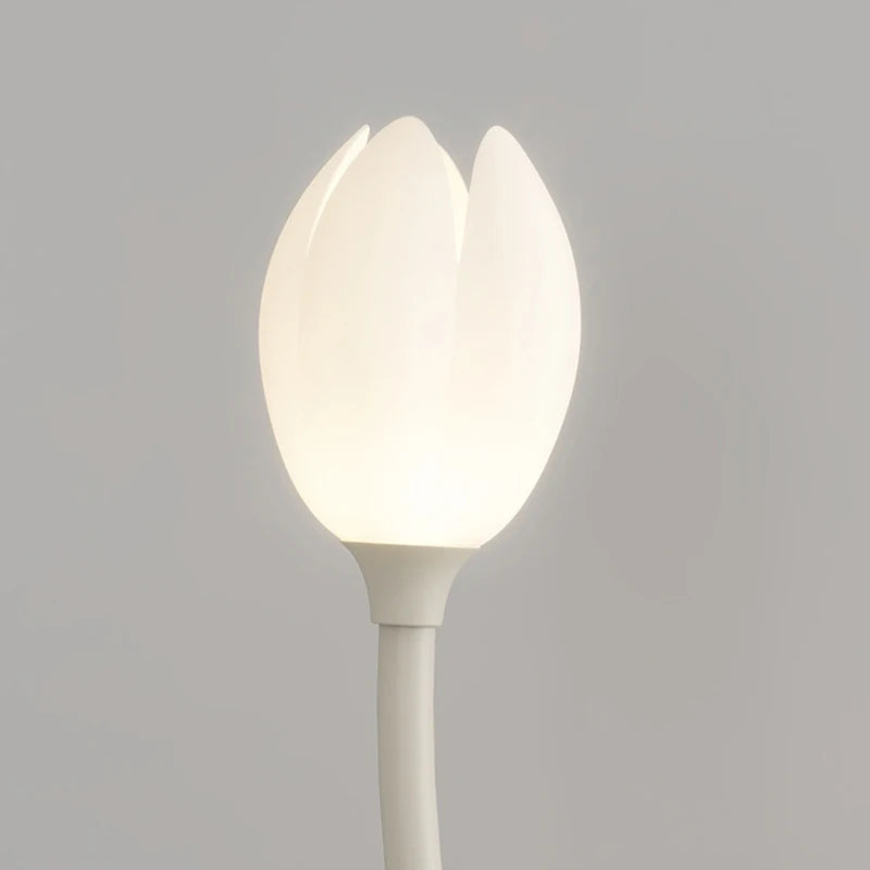 lampe de sol à led double tête en forme de fleur