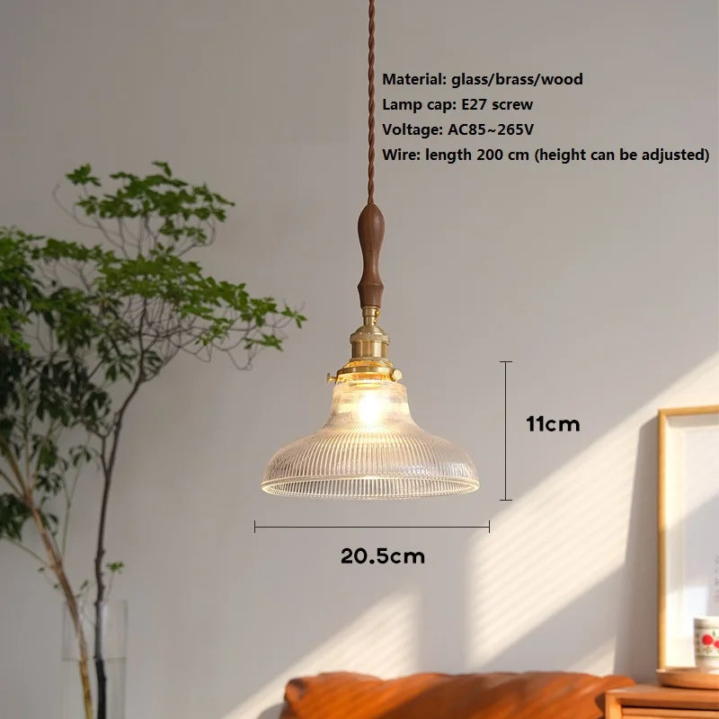 suspension rétro nordique en verre et laiton pour décoration intérieure