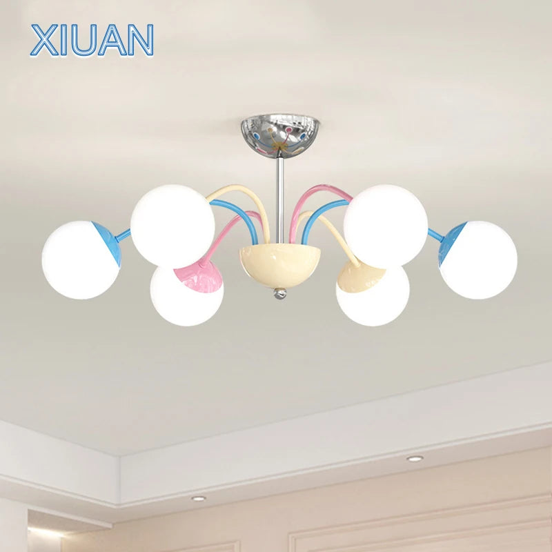 lustre bulle coloré moderne pour intérieur suspendu