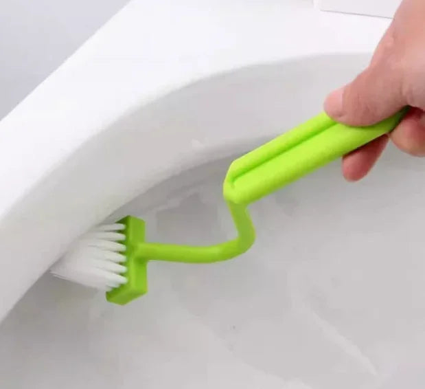 brosse de toilette incurvée à fixation murale avec poils souples