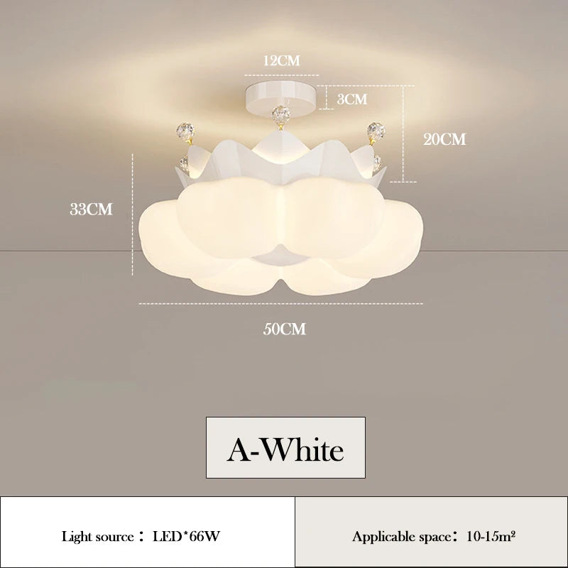 plafonnier romantique en forme de nuage pour chambre d'enfant